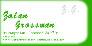 zalan grossman business card